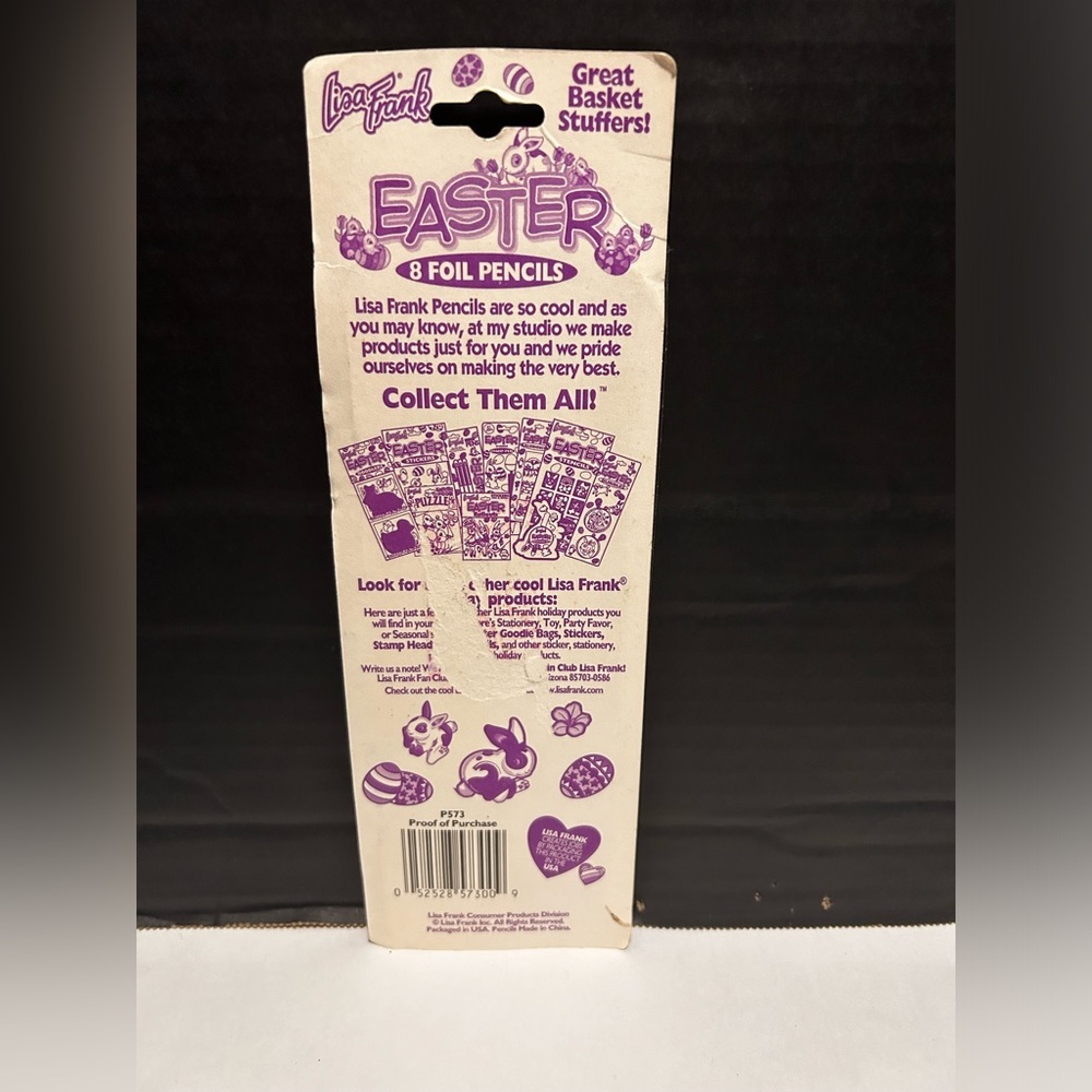 Vtg (4 Pk) Lisa Frank Foil Pencils Butterflies 8 Ct Easter - Picture 6 of 6